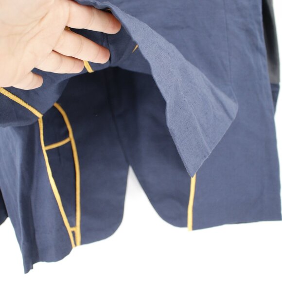 Studiosuits Sport Coat Men 42R Unstructured Linen Peak lapel Patch pockets blue - Picture 5 of 13